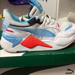 Puma Kids Sneakers - White, Blue, Red